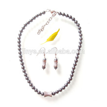 Mode Zircon perle collier boucles d&#39;oreilles ensemble de bijoux